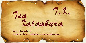 Tea Kalambura vizit kartica